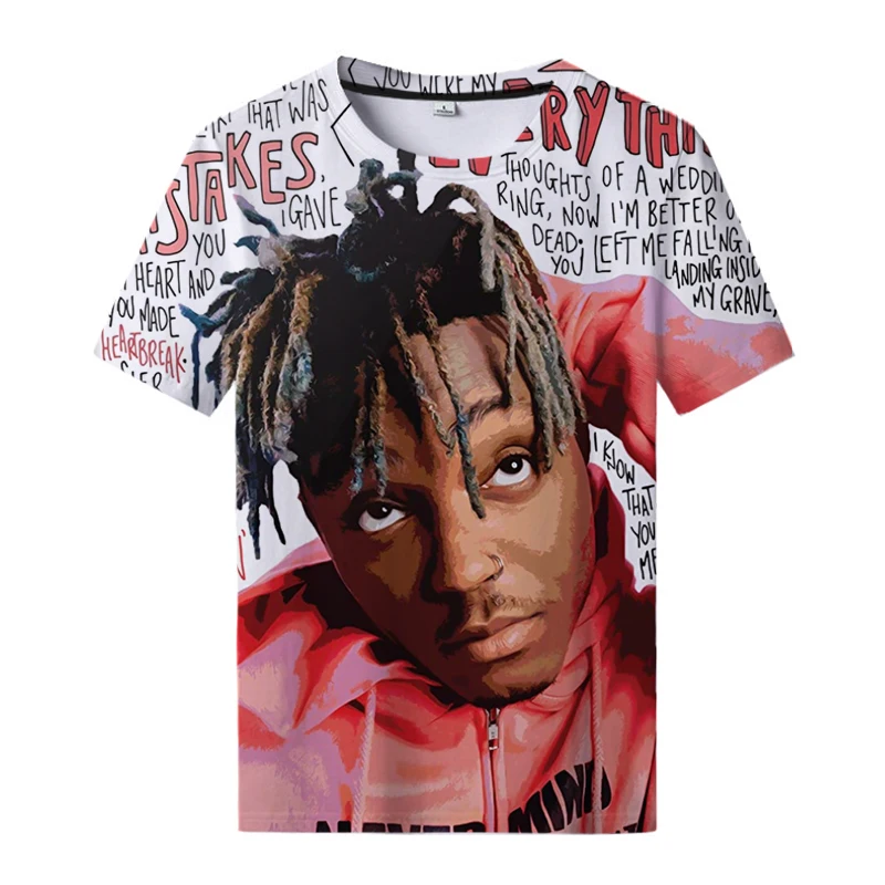 

Juice Wrld 3D Print T Shirt Rapper Hip Hop Streetwear Trap Rap Men Women Fashion O-Neck Oversized T Shirt Male Tees Tops Clothes