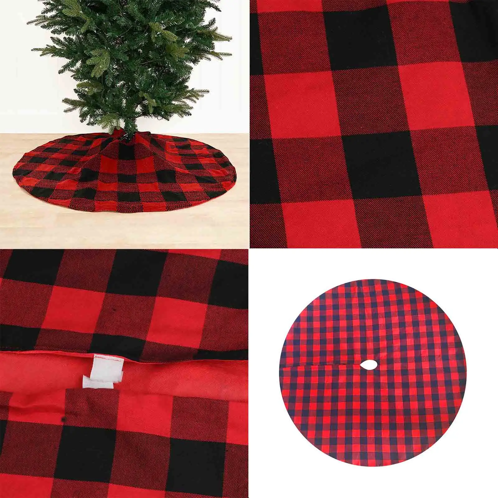 Рождественская елка юбка чехол с рождественской елкой 90 см красный и черный