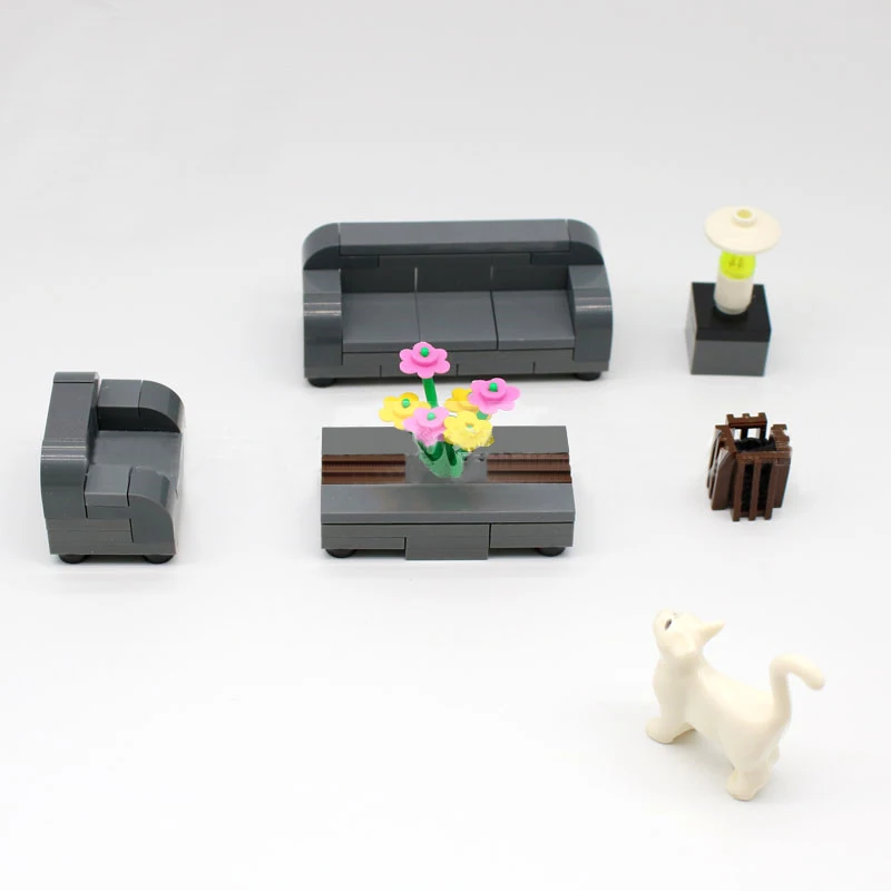 Конструктор игрушечный детский набор строительных блоков для дивана гостиной