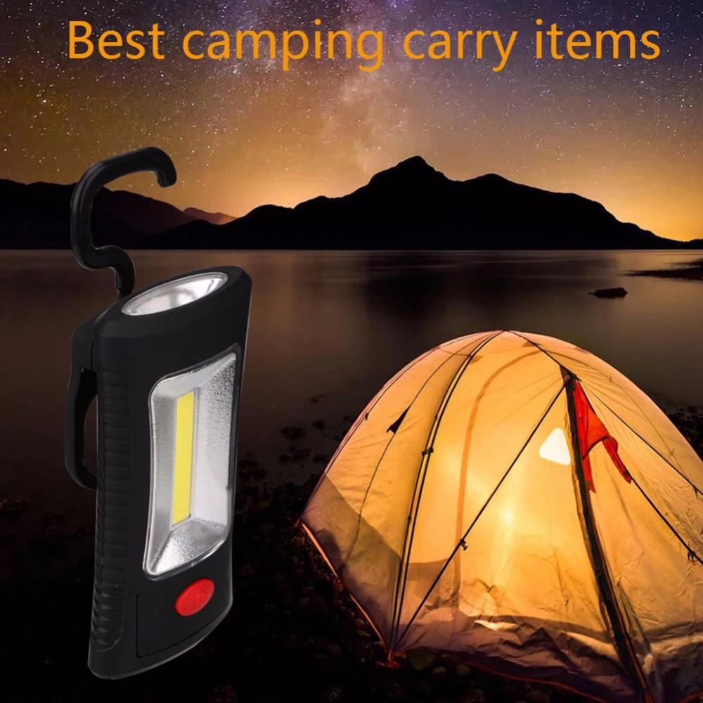 tactical flashlight LED Flashlight 2-Mode COB Work Lamp Magnetic Folding Hook Flash Light Torch Powered by 3x AAA | Освещение