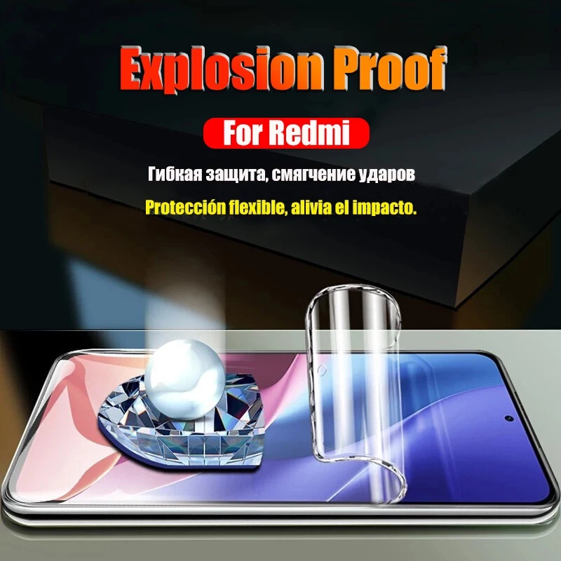 2in1 Hydrogel Film For Xiaomi Redmi Note 10 9 8 Pro 9S 7 6 S T Screen Protector 8T K30 9A 9C 8A 7A 10X K40 Pro 5G Not Glass Film