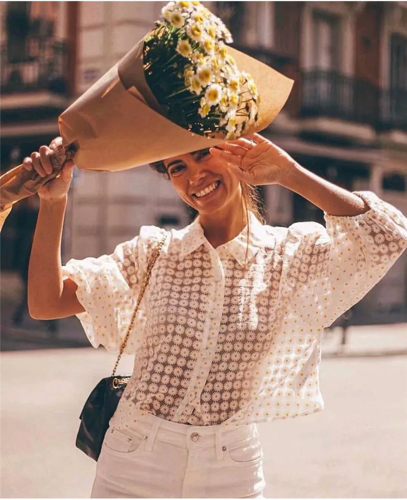 Винтажные стильные женские топы и блузки элегантные богемные пляжные цветочные