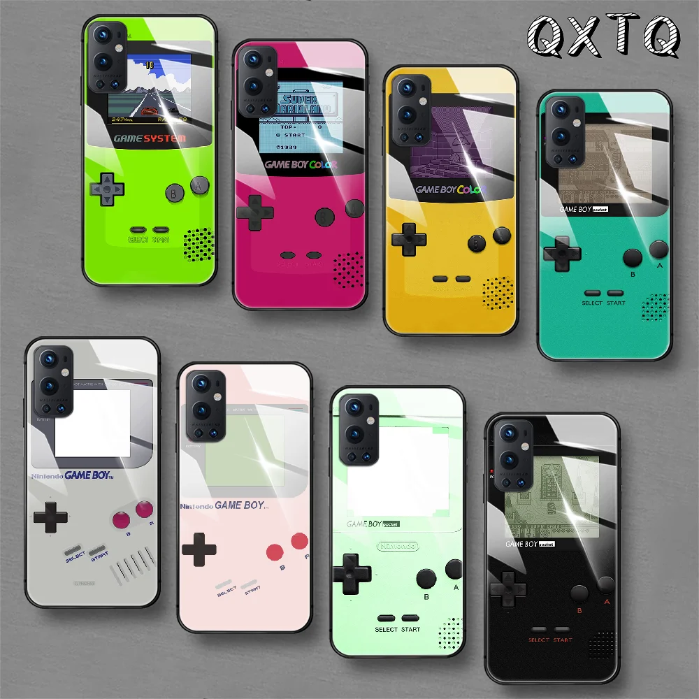 

Game Boy Retro Gameboy Tempered Glass Smart Phone Case For Oneplus Oppo Realme 5 6 7 8 9 T Find x3 Pro Nord Gt Cover Cell