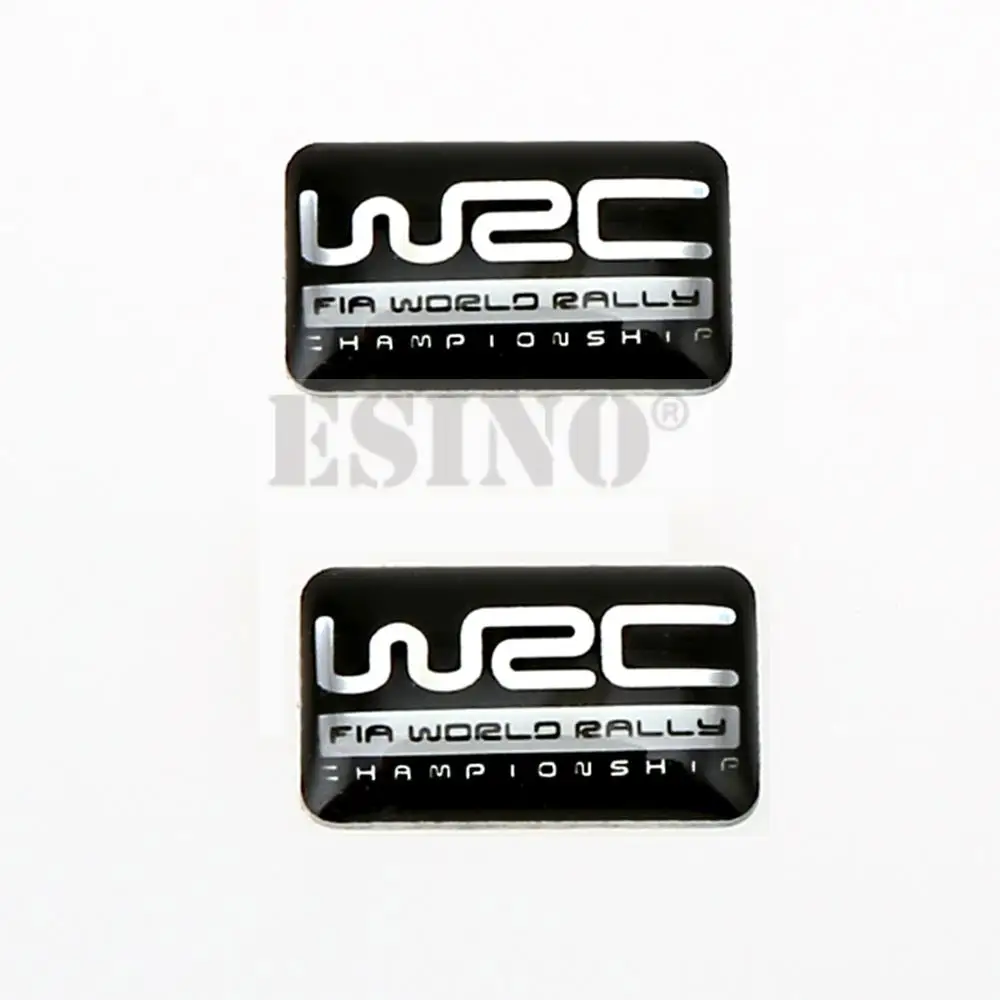 

200 x New 3D Car Styling Aluminum Glue Emblems Car Metal Adhesive Badges Custom Motor Decals for WRC World Rally Championship