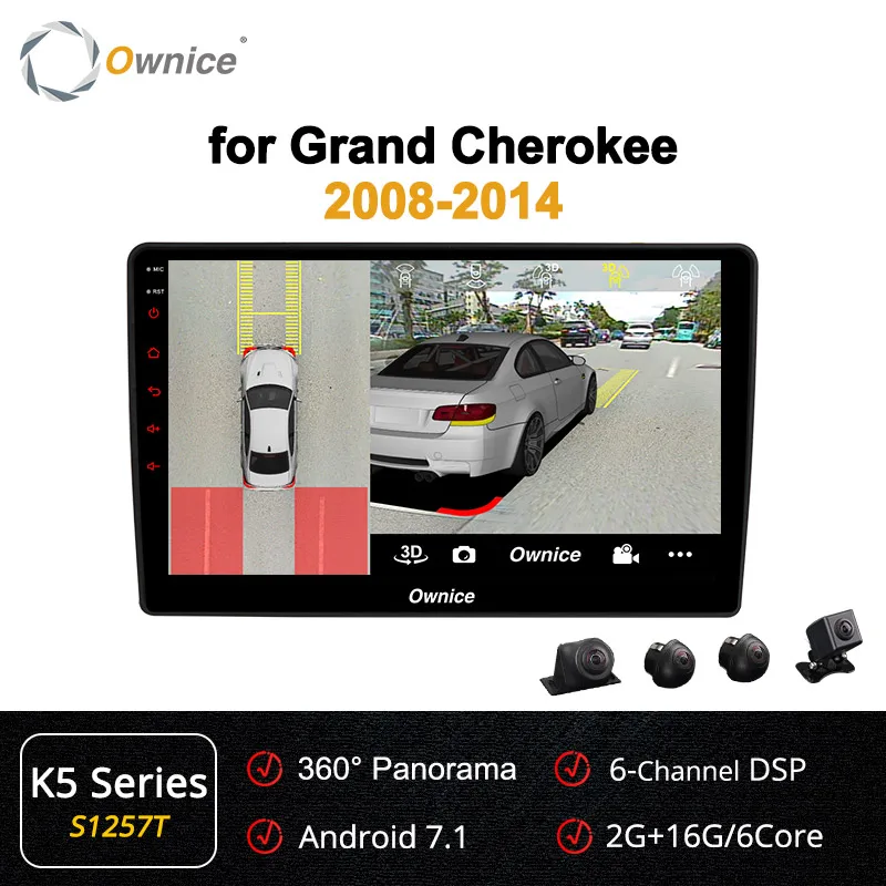 Ownice 10," Android 9,0 8 ядерный автомобильный стерео gps Навигатор Радио для Jeep Grand Cherokee 2008- k3 k5 k6 DSP 4G LTE SPDIF - Цвет: S1257 K5