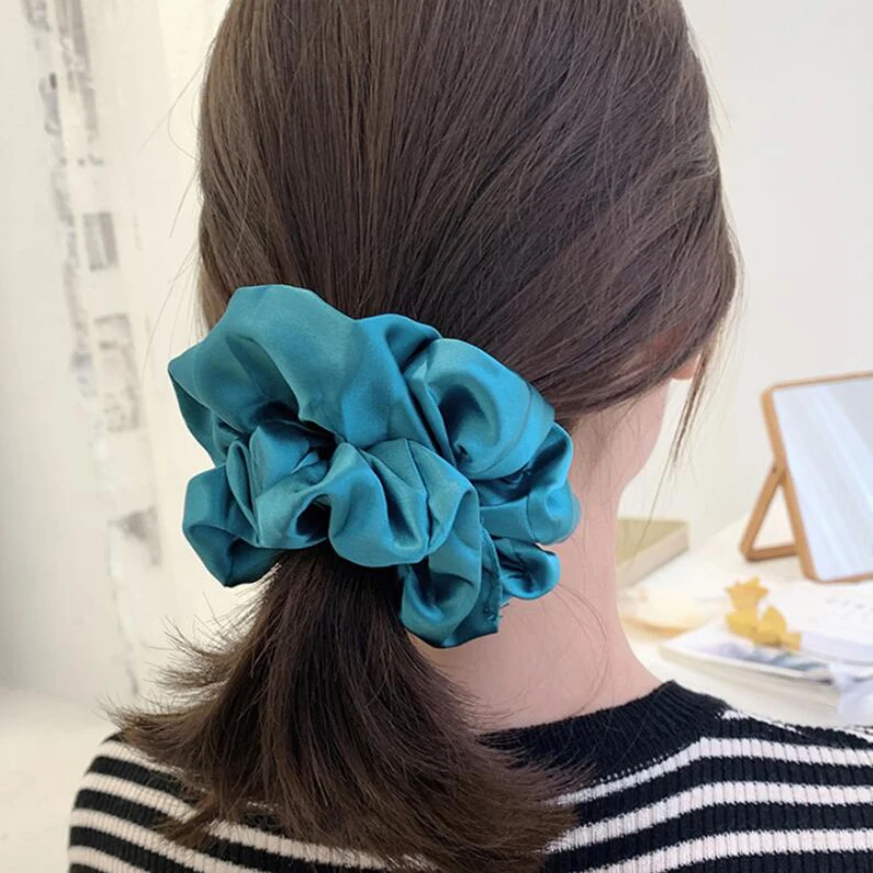 

Oversize Scrunchie Women Girls Elastic Hair Rubber Bands Accessories Gum For Women Tie Hair Ring Rope Ponytail Holder Headdress