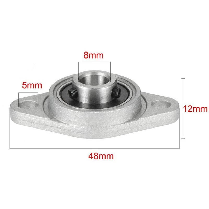 

4Pcs Kfl08 Pillow Block Bearing 8Mm Bore Diameter Zinc Alloy Rhombic Flange Bearing For Cnc