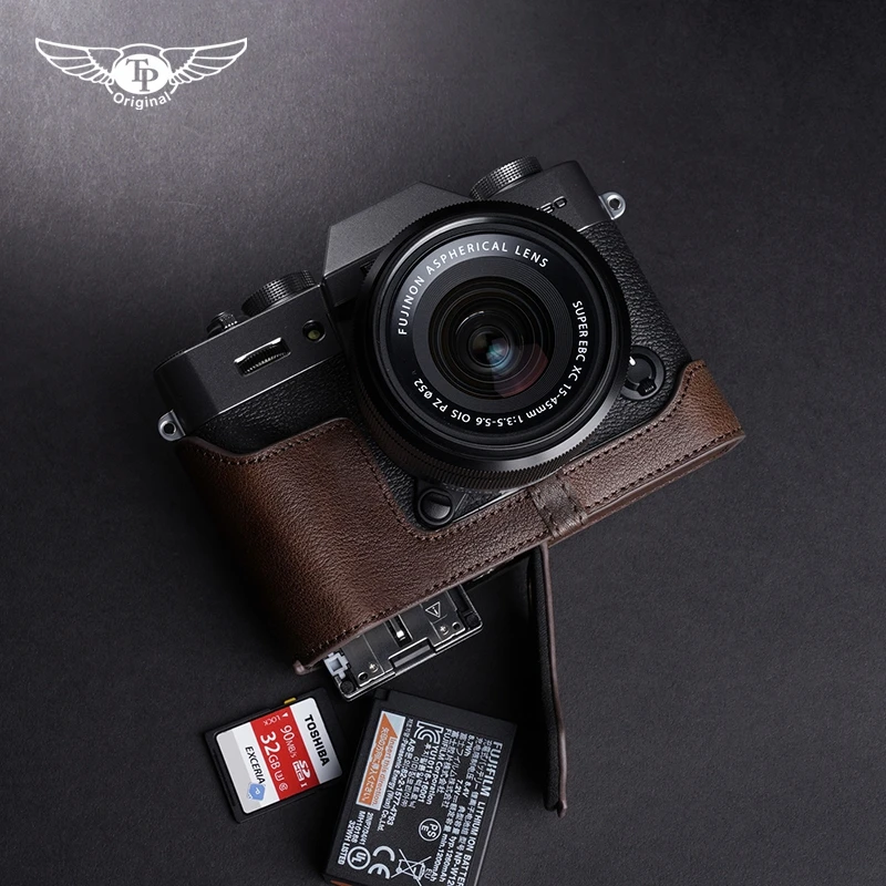 Кожаный чехол для фотоаппарата Taiwan TP Fuji XT30 кожаный X-T20 XT10 защитный с базовой