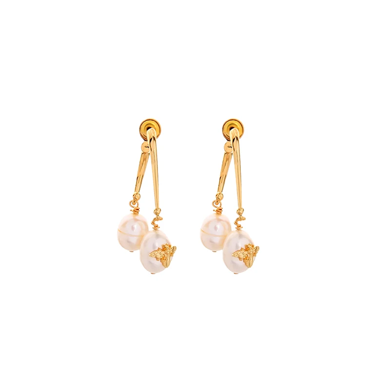 Новинка 2020 висячие серьги Uer для женщин изысканные культивированные жемчужные