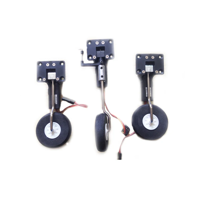 

25g Servo Metal Digital Servoless Electronic Worm Retractable Nose-wheel Tricycle Landing Gear Set For RC Aircraft SU27 KT Board