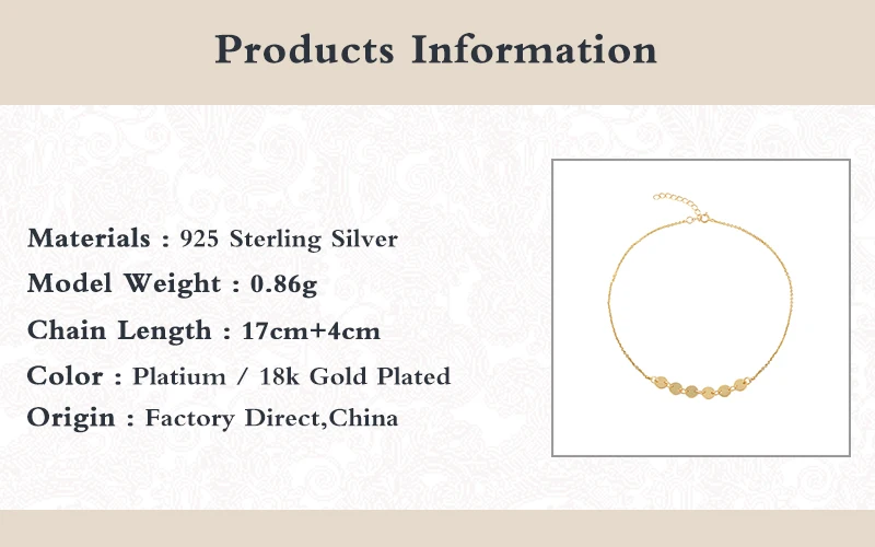 

AIDE Bracelet For Women Silver 925 Sterling 925 Original Golden Disc Costume Jewelry Charm Chain Cute Girls Fast Fashion #12.15