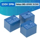 Реле  5 Pin DC 5V 12V 24V 48V 10A 250VAC 5PIN реле мощности