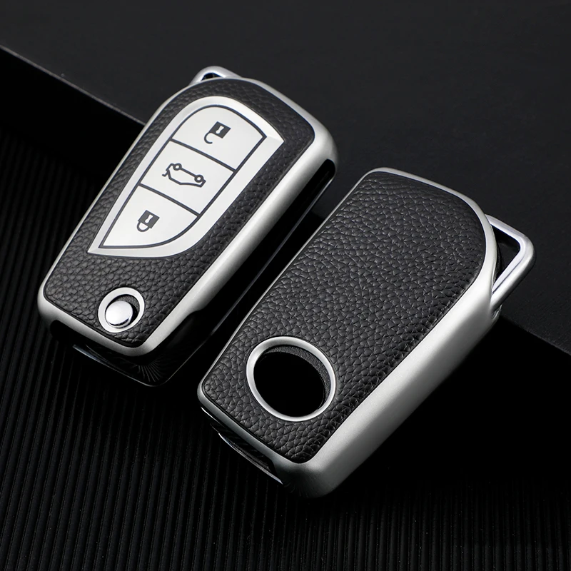 Чехол для ключей из ТПУ Toyota Corolla Levin Verso Yaris 2014 Auris Aygo RAV4 Scion 2015 2016 кожаные складные