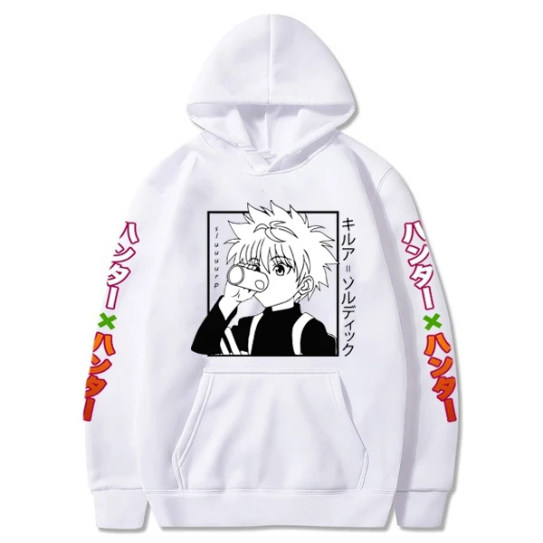 

2021 Hot Anime Hunter X Hunter Hoodies Men/women Fashion Hip Hop Harajuku New High Quality killua eyes Hoodies and Sweatshirt