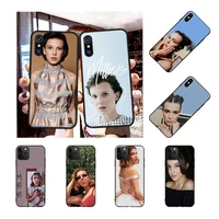 penghuwan millie bobby cover black soft shell phone case for iphone 11 pro xs max 8 7 6 6s plus x 5s se xr case
