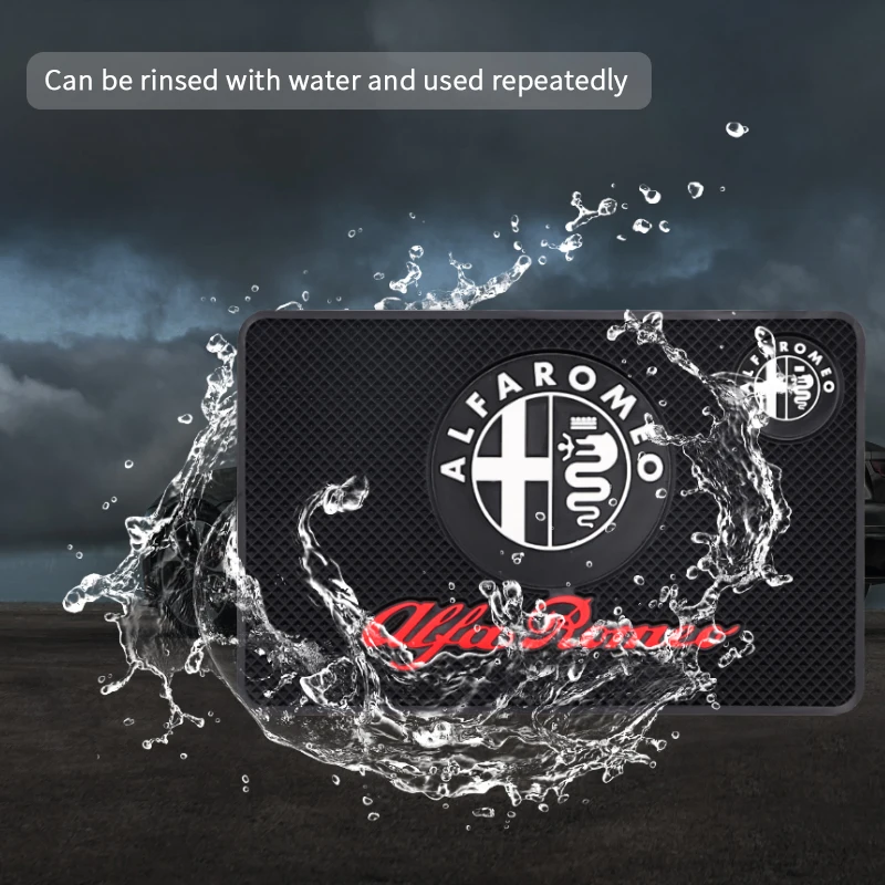 

Car dashboard anti-slip mat PVC car decoration mobile phone gel mat for Alfa Romeo-Giulia Stelvio Tonale 147 156 159 166 MiTo 4C