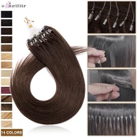 s noilite 0 5gs natural hair extensions human hair 100strands hair rings micro link micro loop 14 24 50g hair loop extensions