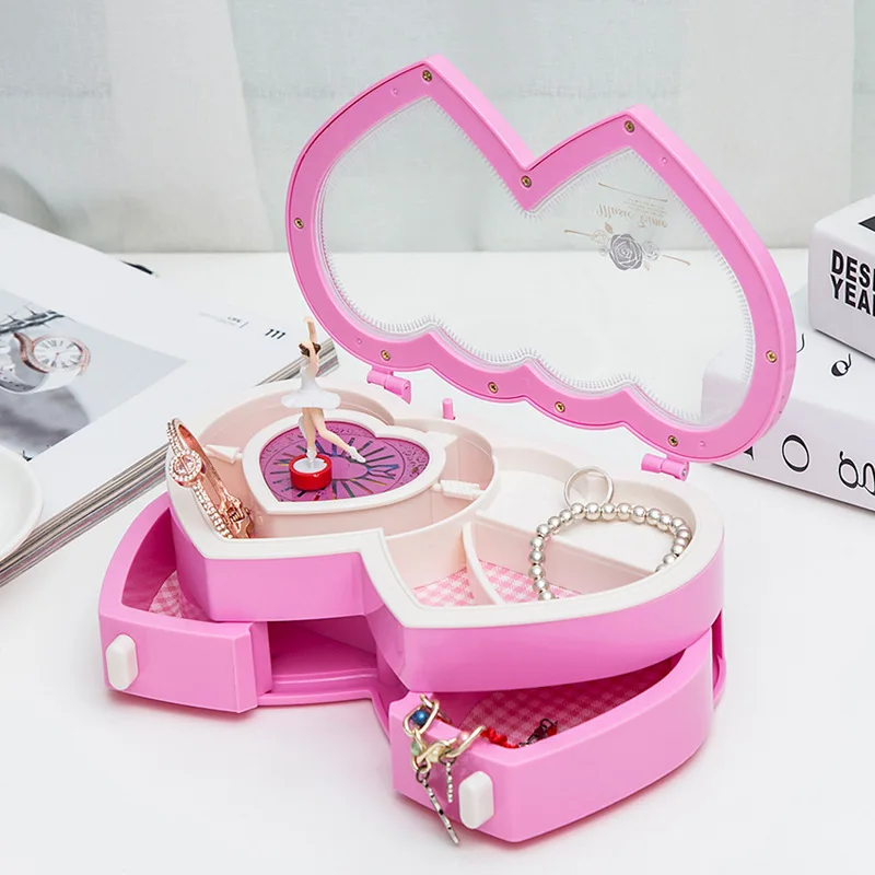 Креативная музыкальная шкатулка в форме сердца с двойным Персиком Музыкальная