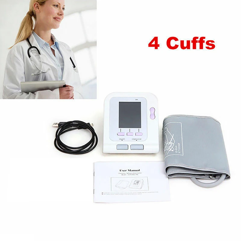 

CONTEC08A Portable Digital Blood Pressure Monitor NIBP Adult+Child+Pediatric+Infant Neonate Cuffs Totally 4 Cuffs Sphygmomanome