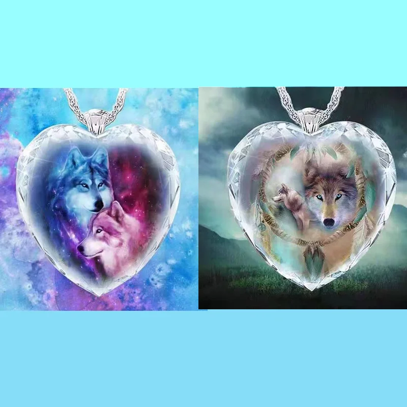 Модное ожерелье с подвеской в скандинавском стиле «волк», металлическая цепочка с кристаллами, ожерелье для храбрости мужчин и женщин