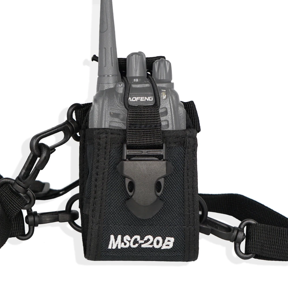 msc 20b nylon pouch bag walkie talkie carry case for kenwood mototrola for baofeng uv5r uv82 bf888s uv 3r uv6r ham two way radio free global shipping