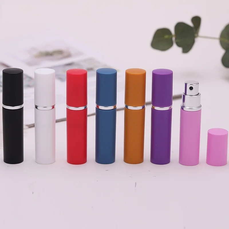 

7color Mini Empty Spray Perfume Bottle 5ml Aluminum Anodized Perfume Atomizer Fragrance Empty Glass Scent-bottle WB3043