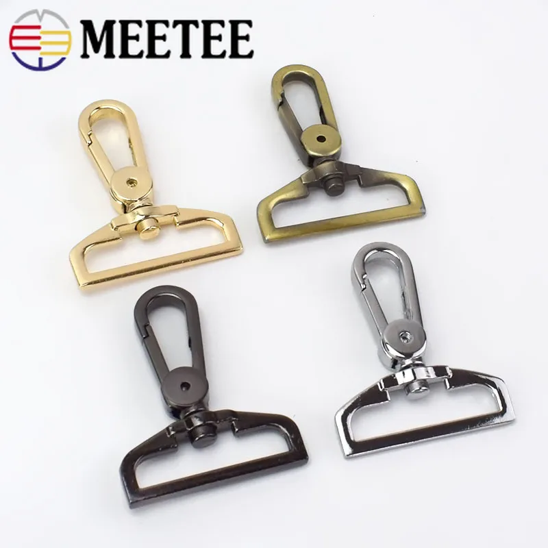 

2/4pcs Meetee 38mm Metal Carbiner Clasp Buckles for Dog hanger Buckle Bag Belt Keychain Hardware DIY Crafts Accessories E6-2