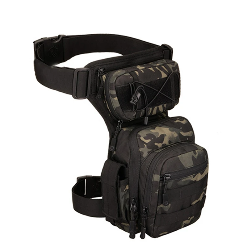 Men Leg Bag Waist Bag Utility Belt Pack Pouch Adjustable Hiking Male Hip Motorcycle Bags Military Tactical Waist Bag 2023 images - 6