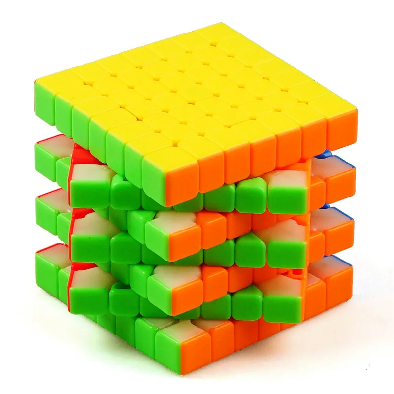 7*7*7 скоростей Профессиональный cubo magico обучающие игры цвет 7*7 Magic Cube гладкая