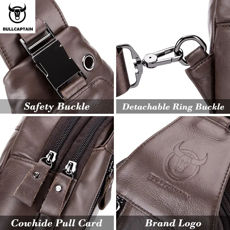 Многофункциональная мужская сумка через плечо BULLCAPTAIN короткий дорожный