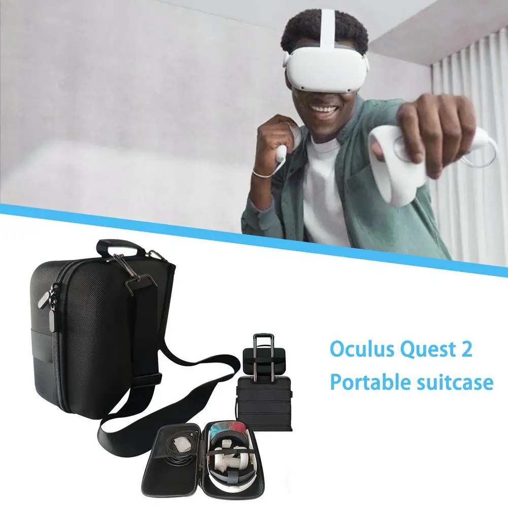 

Портативная сумка для хранения, аксессуары для виртуальной реальности для Oculus Quest 2, чехол для путешествий с VR-гарнитурой, жесткий чехол из Э...