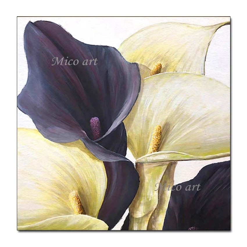 

100% Handmade Tulip Flower Picture Oil Painting Modern Home Wall Decoration Oil Painting Canvas Art Paintings Unframed Artwork