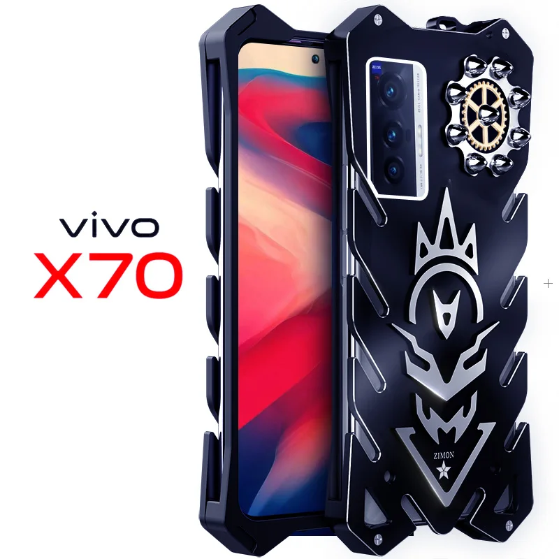 Фото Роскошные новые усиленные металлические алюминиевые Чехлы для телефона Vivo X70 Pro