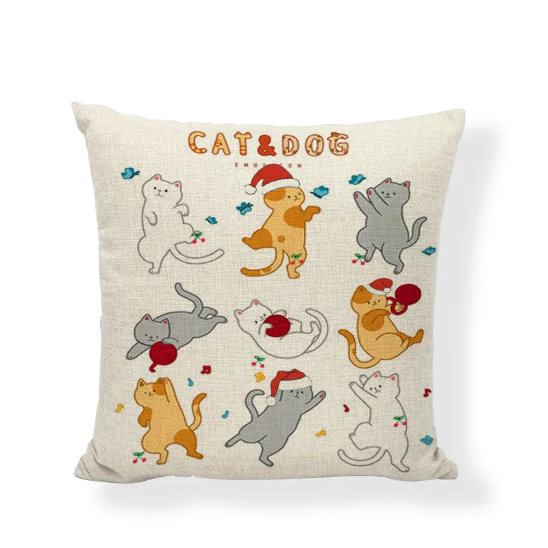 Горячая Распродажа носочки для рождественских наволочек с озорным котом и