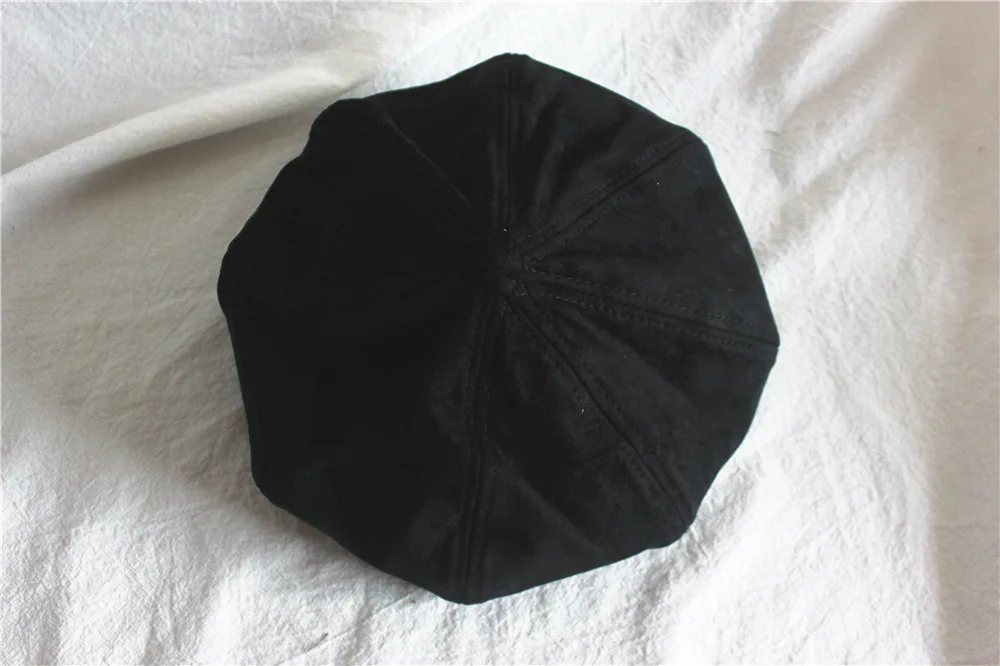 Новый замшевый берет в стиле Ins для осени и зимы женская теплая шляпа газетчика во