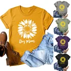 Женская летняя рубашка с коротким рукавом и принтом, повседневные туники, топы 2020, уличная одежда, футболки, женская майка