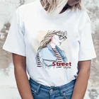 Мой Стиль Футболка женская футболка модные футболки с короткими рукавами для мальчиков топы, детские футболки женский Harajuku Забавные футболки, топы белая футболка 90s футболки для девочек