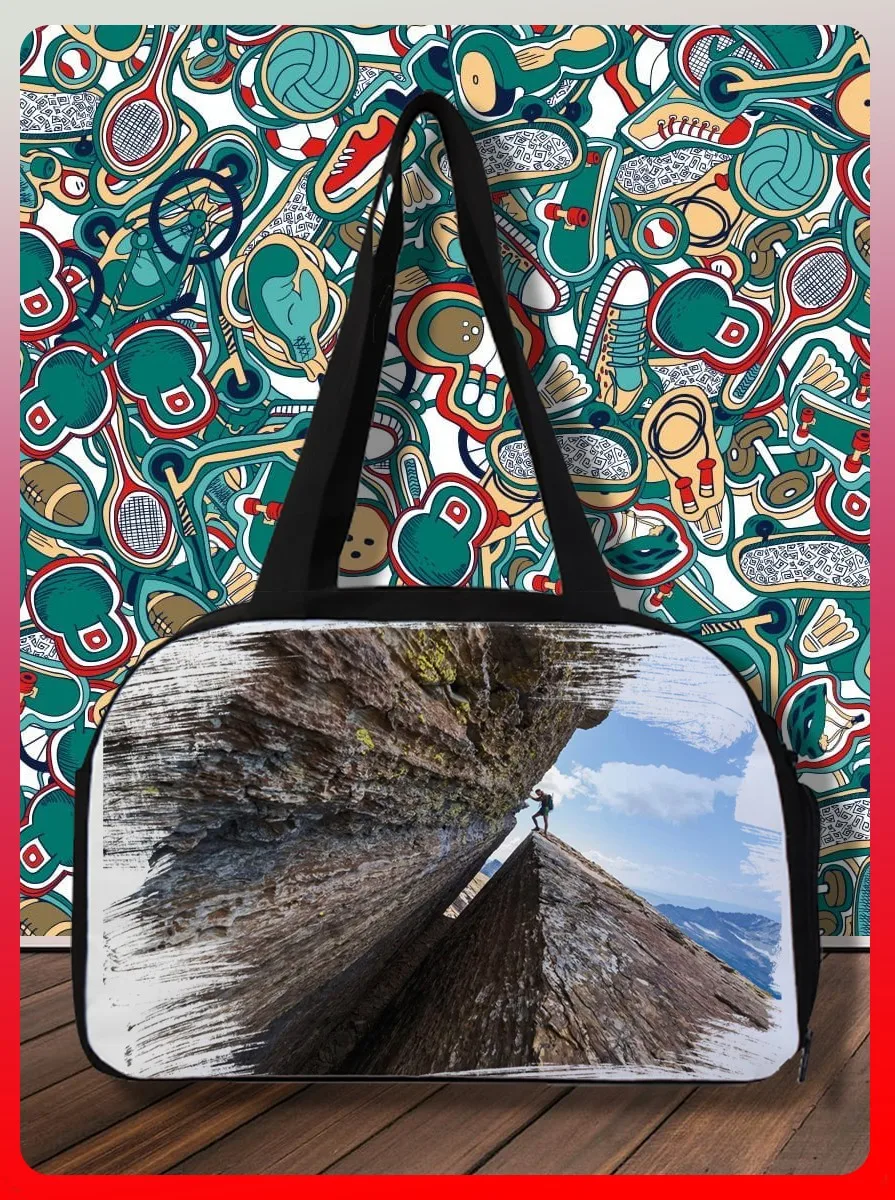 Спортивная сумка для спорта фитнеса похода с принтом Спорт Скалолазание горы - 394