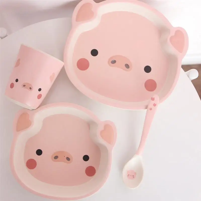 

Resin Baby Dinner Plate Catoon Toddler's Cutlery Practical Baby Tableware