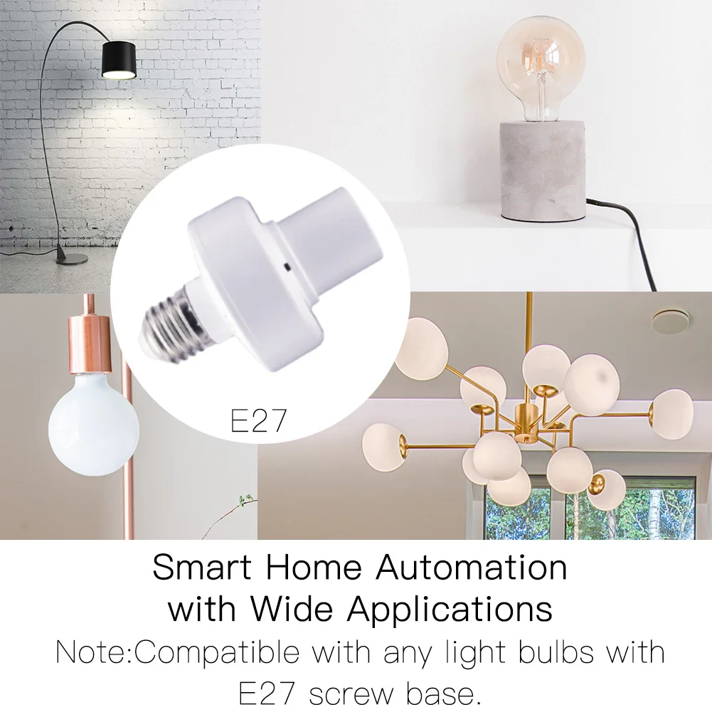 WiFi Smart Light Bulb Adapter Lamp Holder Base AC Life/Tuya Wireless Voice Control with Alexa Google Home E27 E26 85-265V | Обустройство