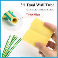 1m yellowgreen dual wall 31 heat shrink tube kit shrinking assorted polyolefin insulation sleeving shrink tubing wire cable