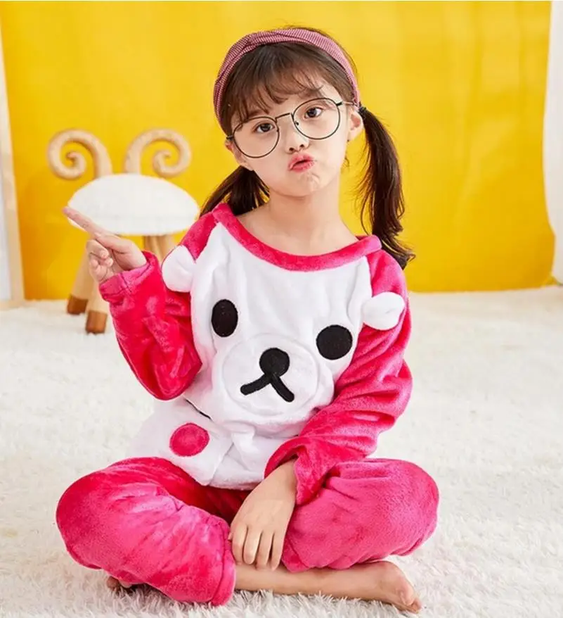 style 21 Детские пижамные комплекты, Детская Пижама, Детский костюм для сна, детская одежда для сна, зимняя теплая детская пижама, домашняя одежда для мальчиков и девочек - Цвет: style 21