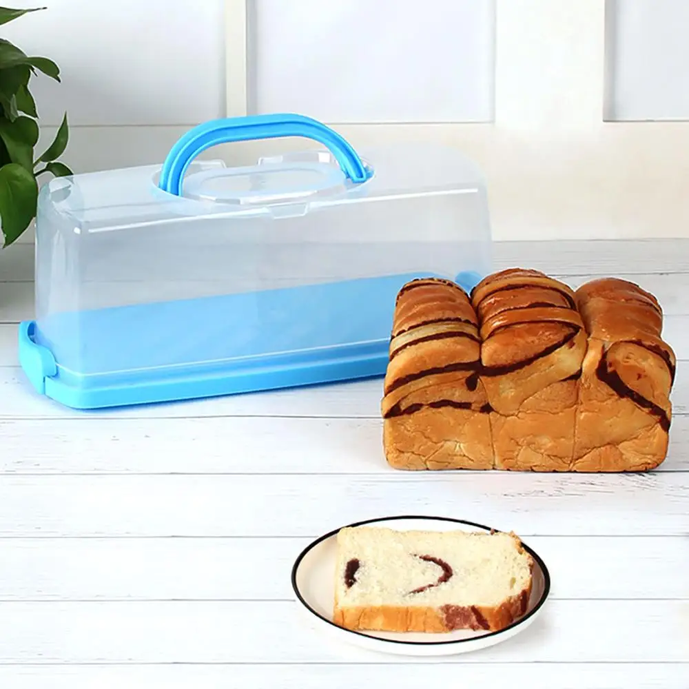 1 шт. прямоугольная портативная коробка для торта прозрачная пластиковая десерта