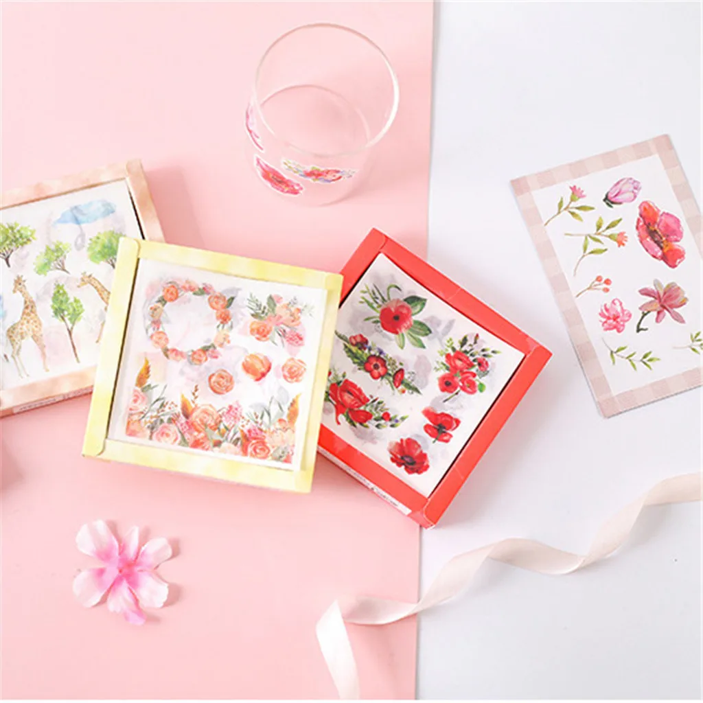 20 листов/упаковка набор подарочной коробки серии наклейки из бумаги васи