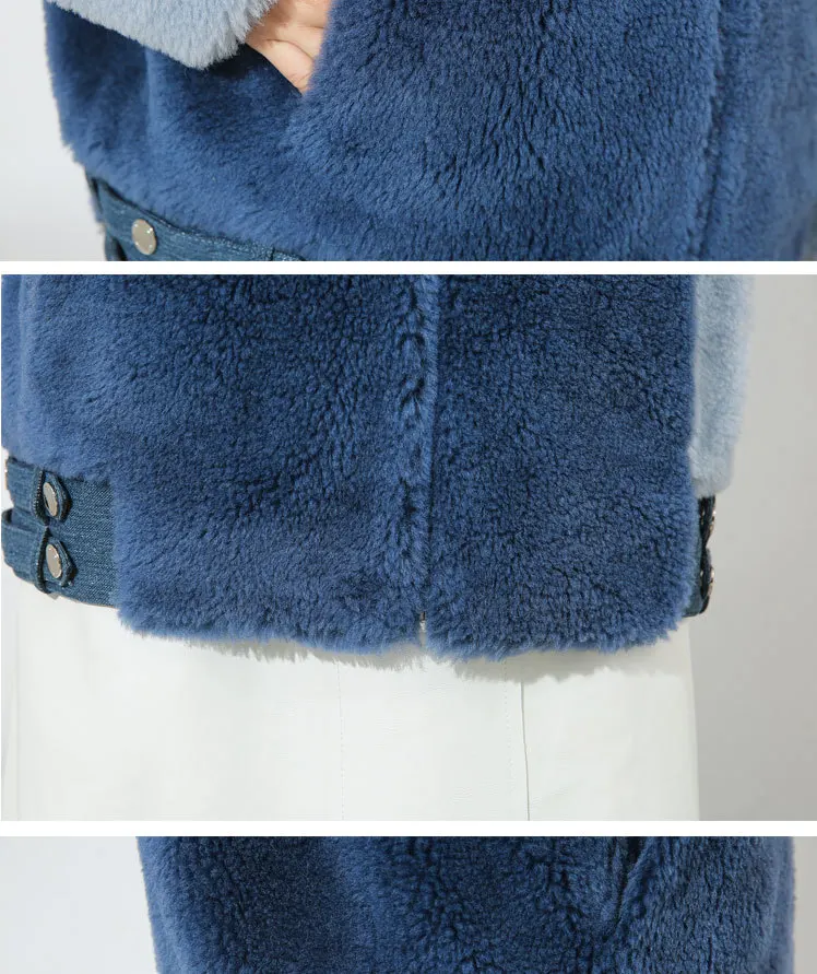 

Winter New Style Fur Wool Coat Lamb Grass Grain Sheep Shearing Korean Version Jacket Women