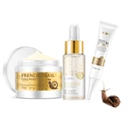 Набор для ухода за кожей 24K Gold с улиточным коллагеном, сыворотка для лица против темных кругов под глазами, крем для глаз, антивозрастной крем для лица