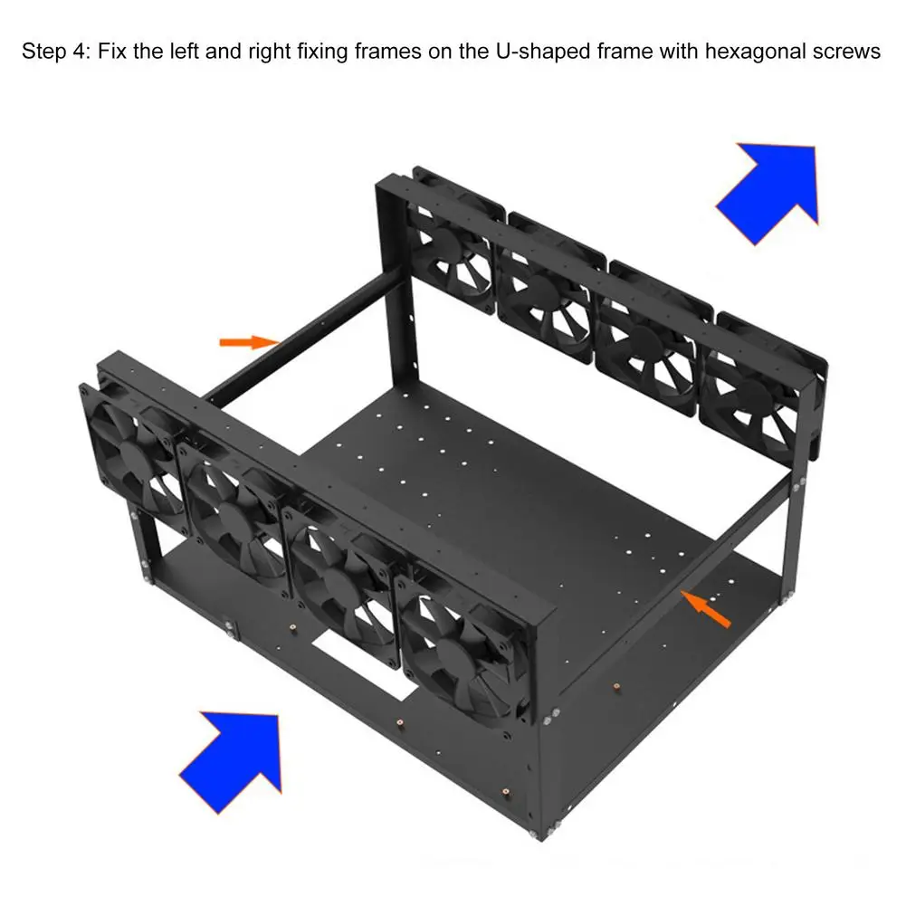 

Stackable Open Air Mining Computer Rig Frame Multiple Hard Drive Rack Rig Frame Motherboard Disk Chassis