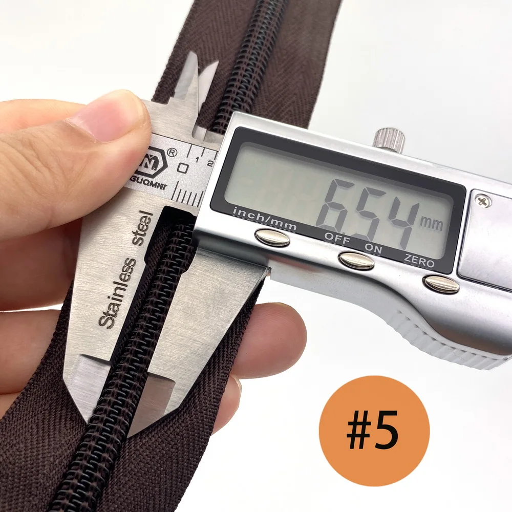 #5 5 метров 24 цвета нейлоновые молнии на дворе с 10 слайдерами для DIY шитья портных