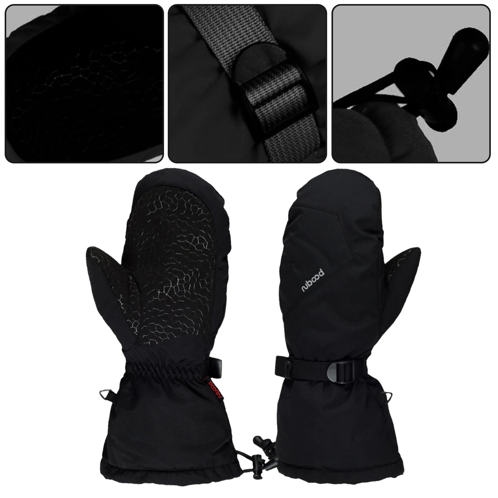 

1 Pair Ski Gloves Women Men 2 Fingers Snowboard Gloves Snowmobile Winter Skiing Mitten Windproof Waterproof Unisex Snow Gloves