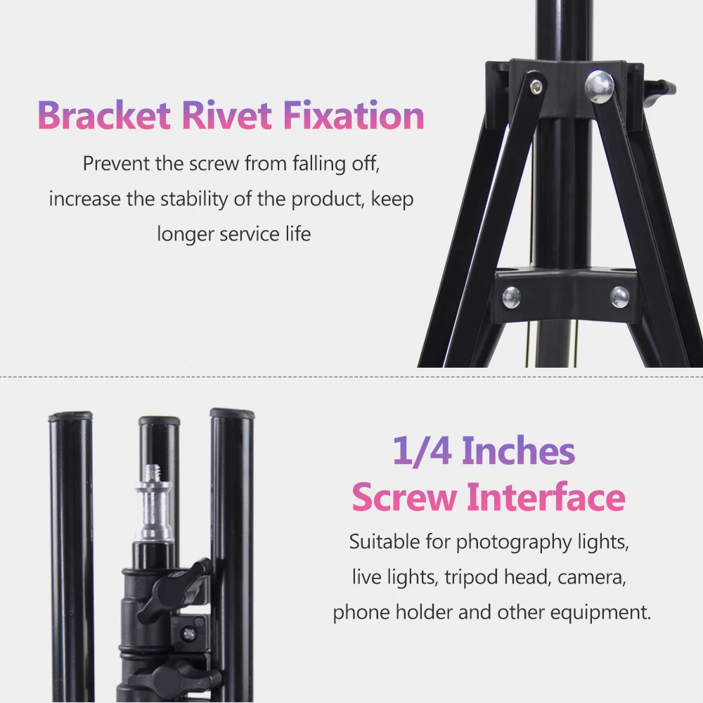 Штатив для телефона сверхпрочный из алюминиевого сплава светодиодный с